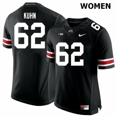 NCAA Ohio State Buckeyes Women's #62 Chris Kuhn Black Nike Football College Jersey WMB2045OS